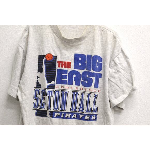 Vintage Seton Hall University Pirates Basketball T Shirt XL - Picture 2 of 9